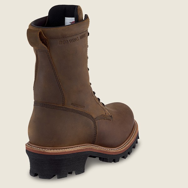 Botas de Seguridad Red Wing Hombre Marrom - Loggermax - 9-Inch Insulated Waterproof Toe Logger - 352